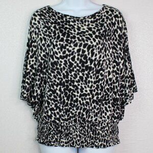 MICHAEL Michael Kors Animal Print Dolman T…